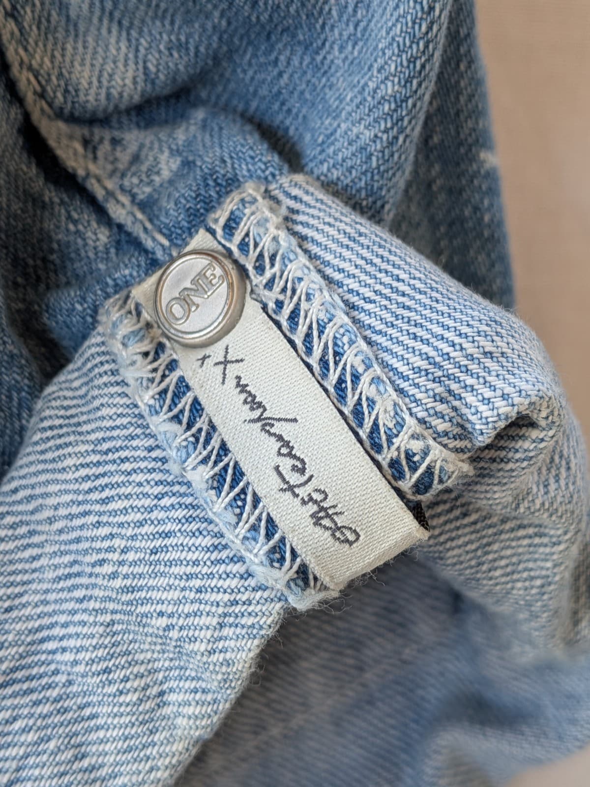 Oneteaspoon Denim Shorts Y2K Palm Tree Distressed Blue Size Aus 12 Us 8 — photo 11 of 14
