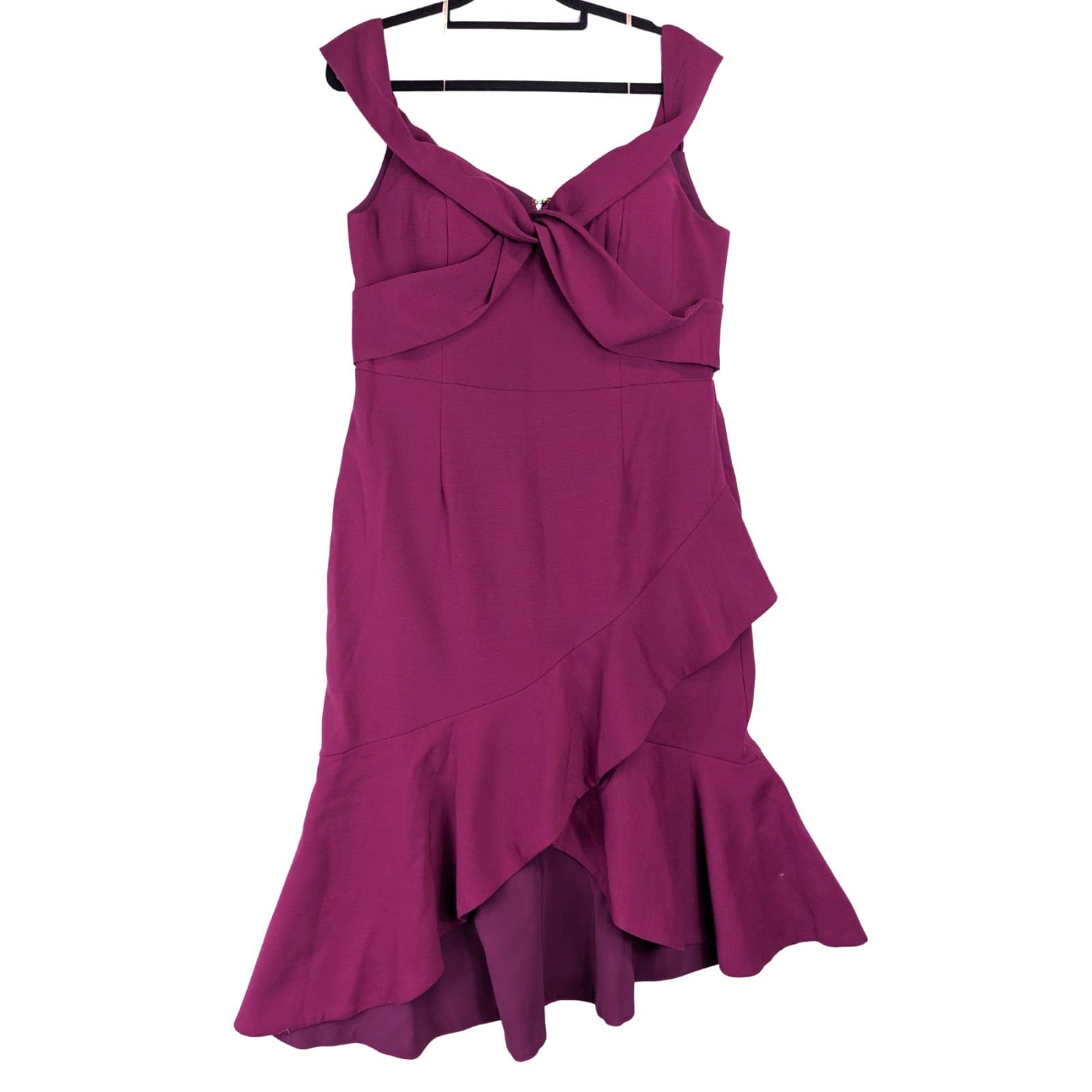 Love Honor Dress Pink Ruffle Cocktail Wedding Formal Plus Size AUS 16 US 12 — photo 2 of 11
