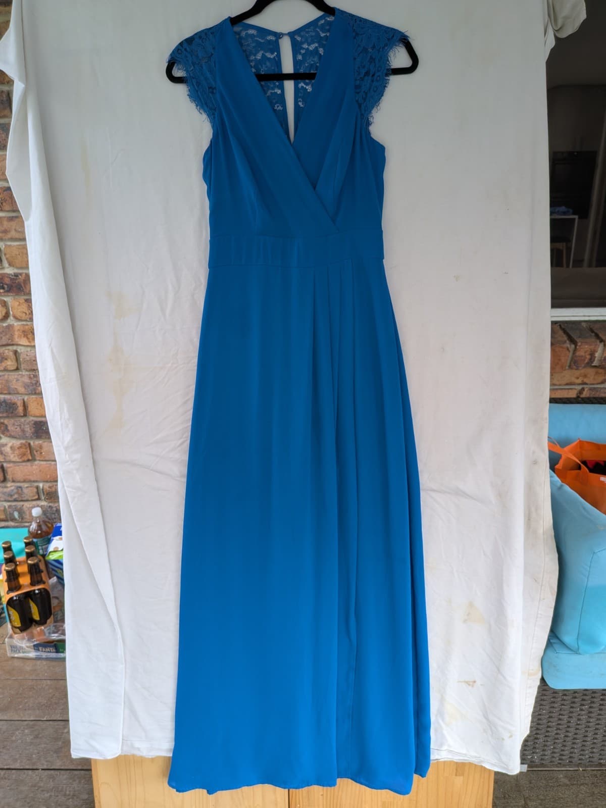 Review Dress Maxi Lace Formal Blue Evening Wedding Floppy Size 8 AUS 4 US — photo 2 of 13