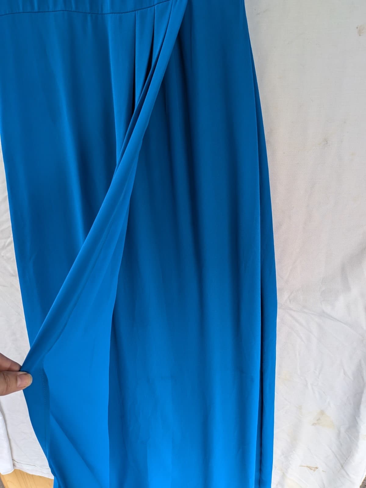 Review Dress Maxi Lace Formal Blue Evening Wedding Floppy Size 8 AUS 4 US — photo 3 of 13