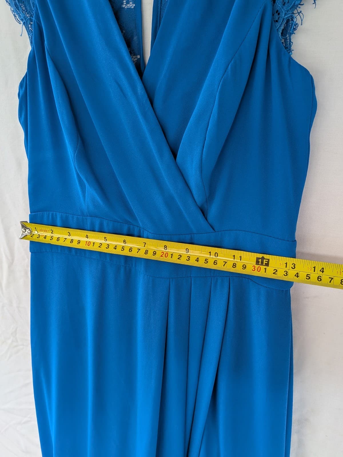 Review Dress Maxi Lace Formal Blue Evening Wedding Floppy Size 8 AUS 4 US — photo 10 of 13