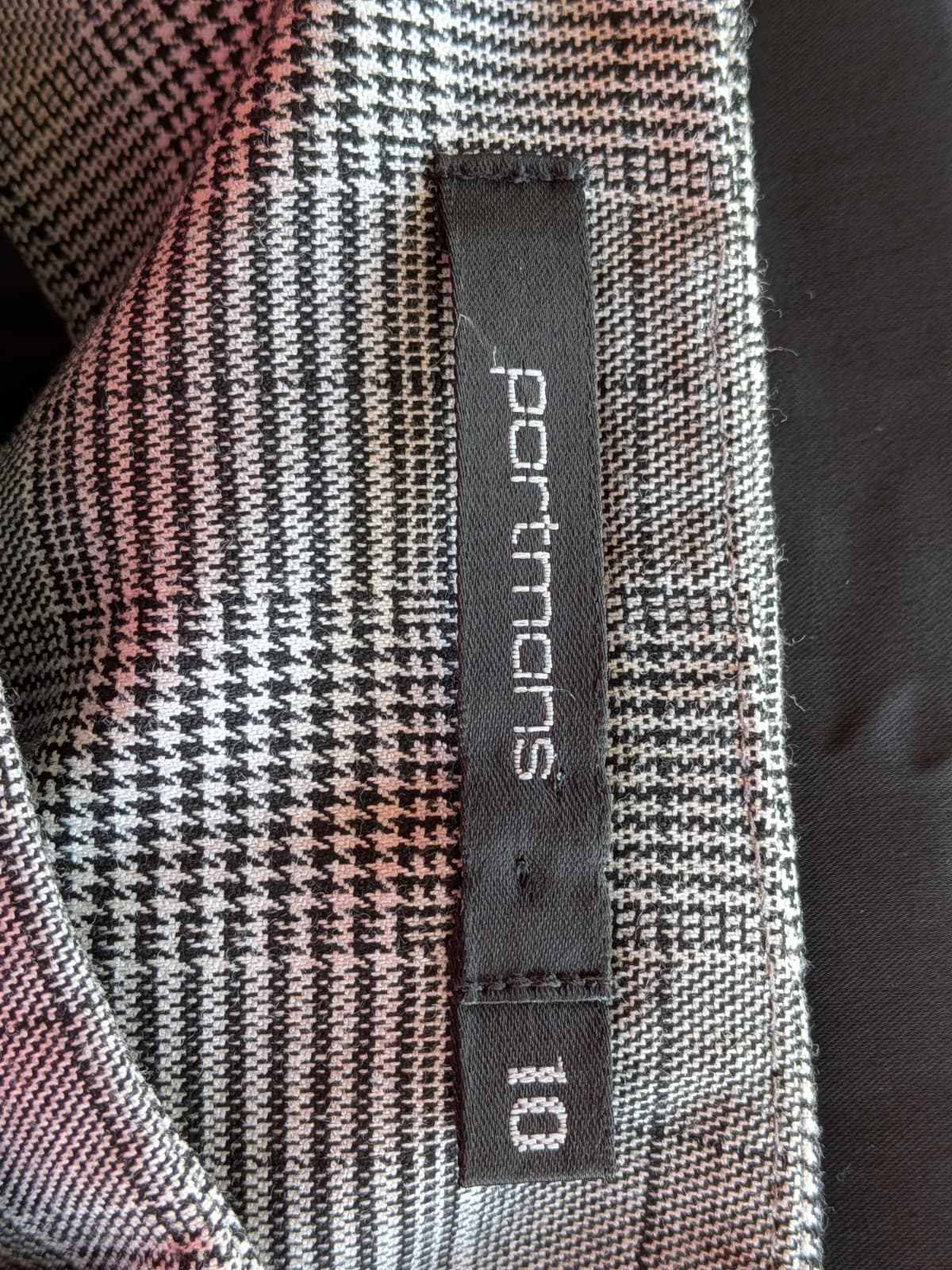 Portmans Pencil Skirt Grey Check Work Office Corporate Stretch Lined Size 10 — photo 11 of 11