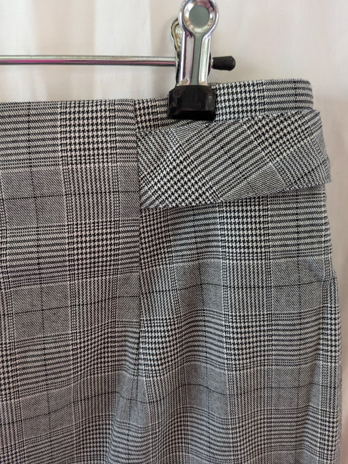 Portmans Pencil Skirt Grey Check Work Office Corporate Stretch Lined Size 10 — photo 8 of 11