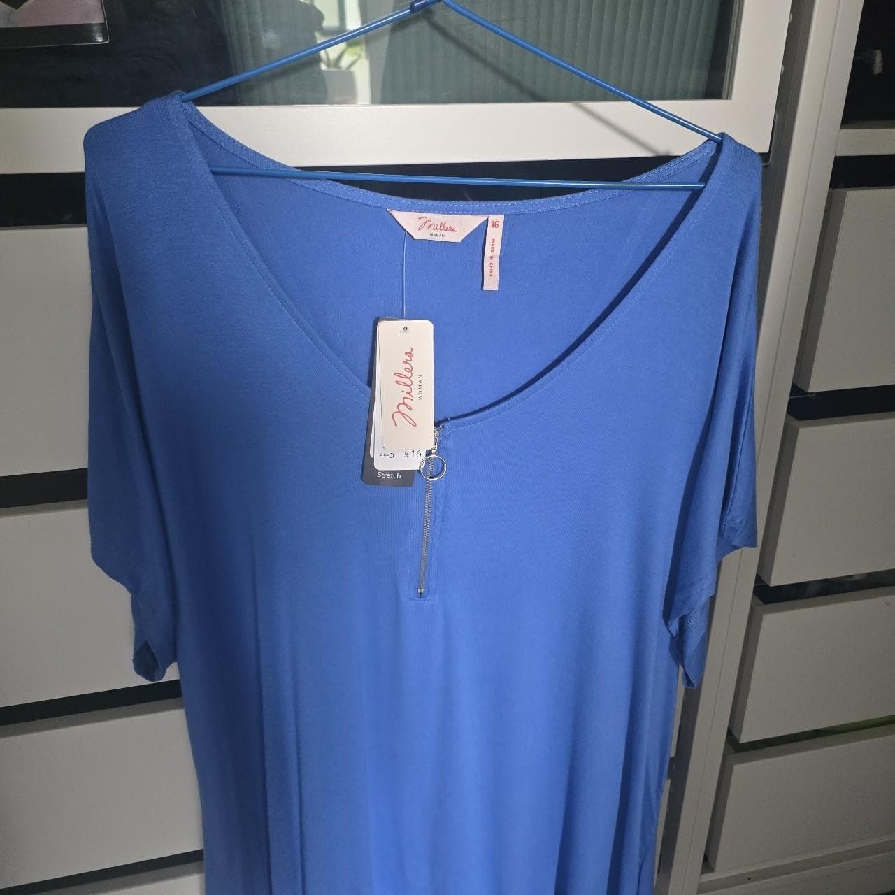 millers blue blouse silver zip detail โ photo 2 of 3