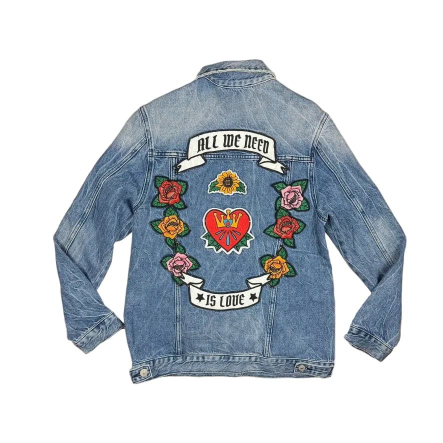 LTB Ladies Oversized Denim 'All you need is Love' Jacket - Size XS — photo 1 of 5