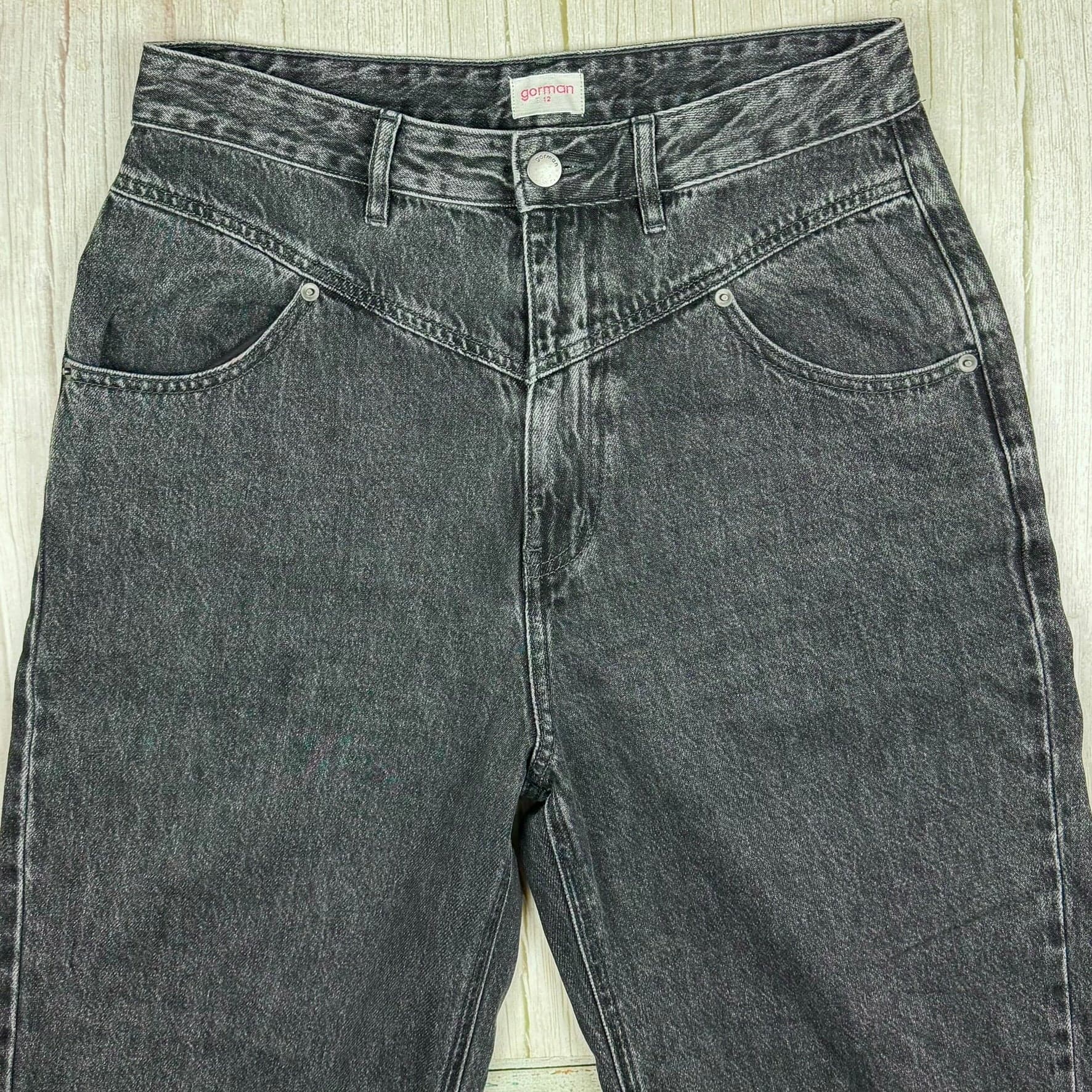 Gorman Tapered Mom Fit Charcoal Ladies Jeans - Size 12 — photo 4 of 6