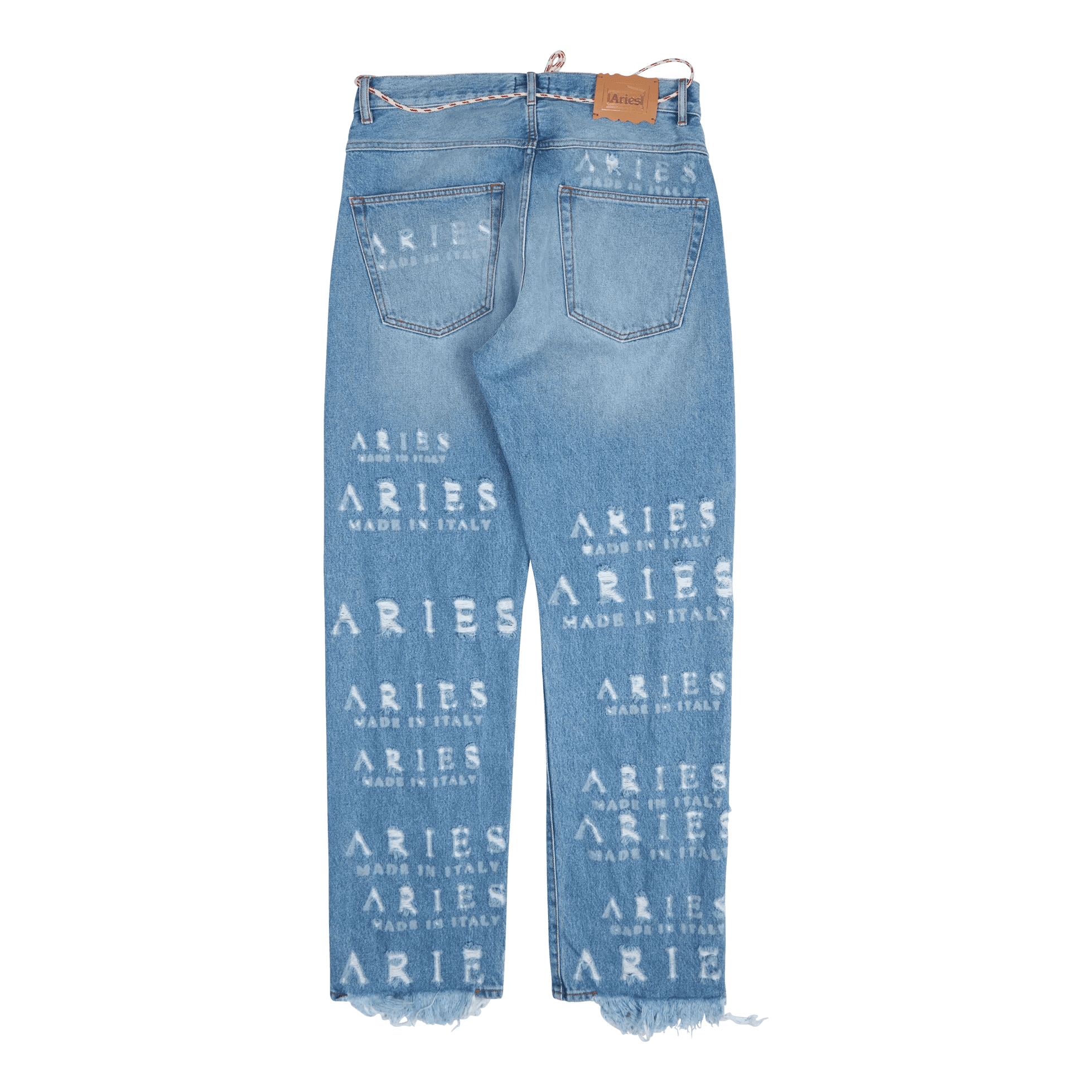 NWT- Aries Mens 'Betten' Destroyed Logo Jeans - Size 32/32 — photo 5 of 8