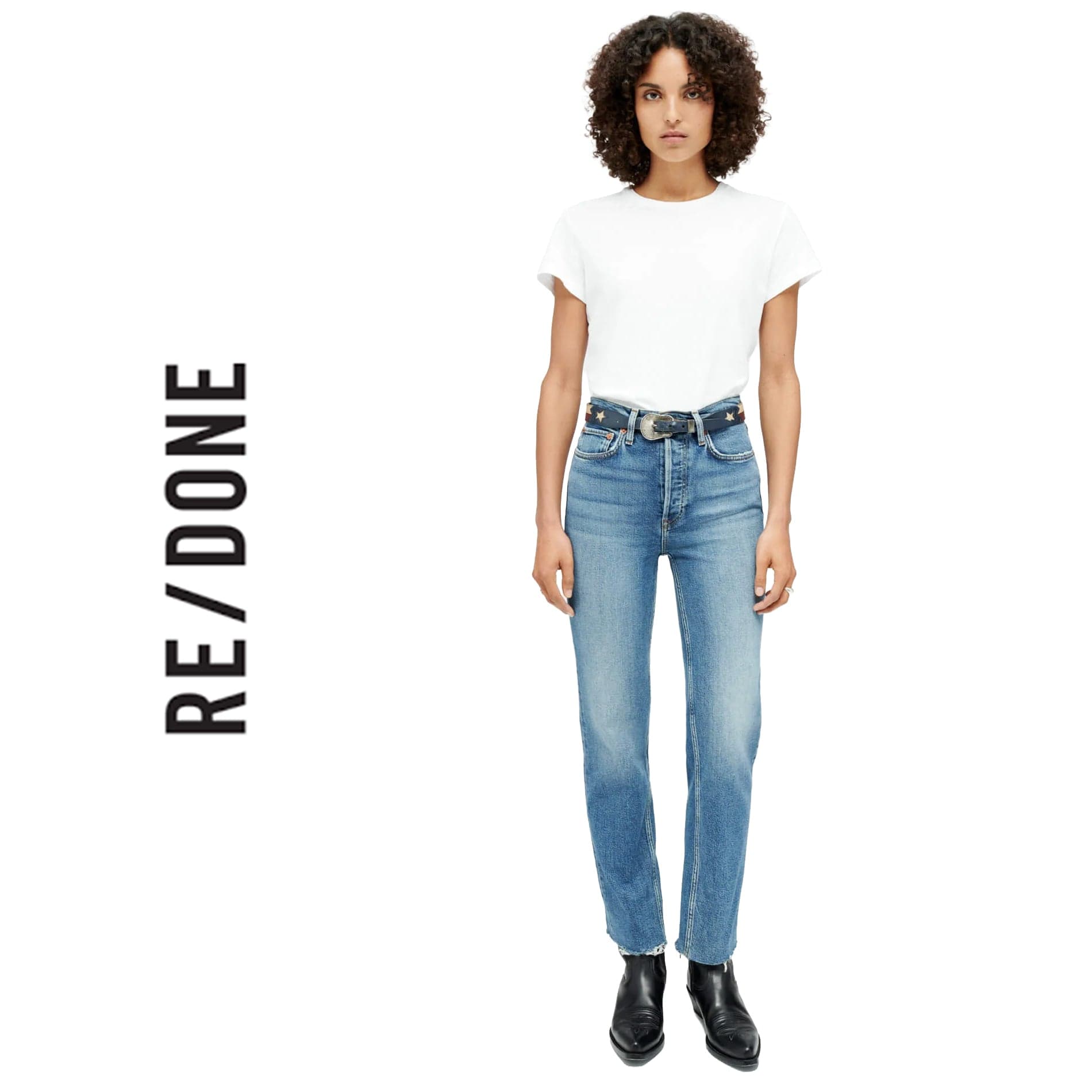 NWT - RE/DONE 70s Stovepipe Blue Straight Jeans -Size 25 — photo 1 of 4