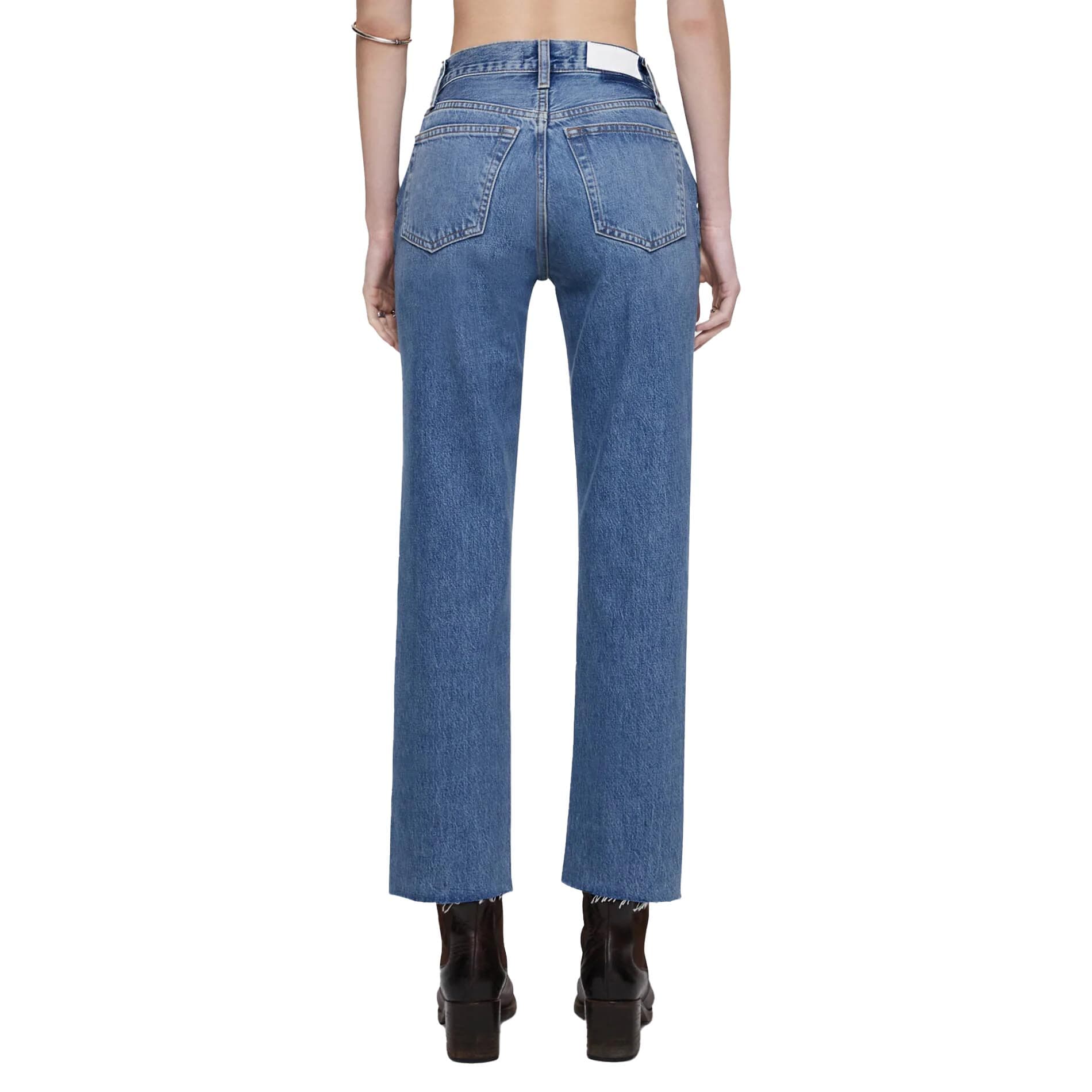 NWT - RE/DONE 70s Stovepipe Blue Straight Jeans -Size 25 — photo 3 of 4