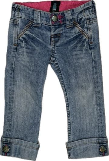 Two Belles Girls Cuffed Patchwork Jeans - Size 2Y — photo 2 of 7