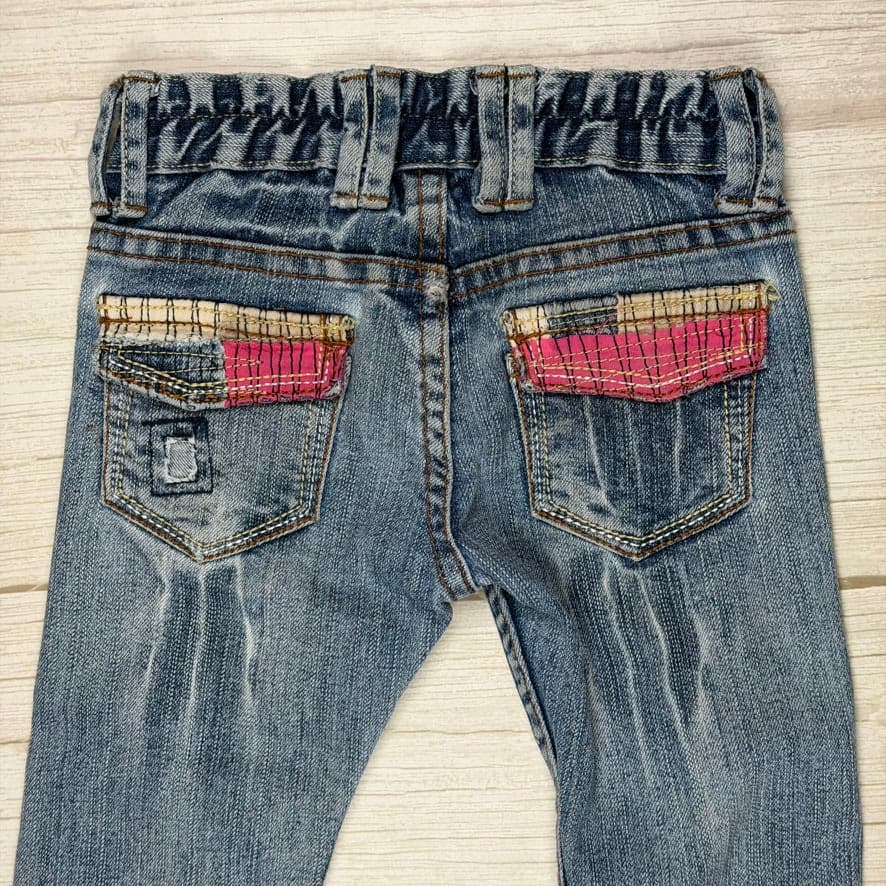 Two Belles Girls Cuffed Patchwork Jeans - Size 2Y — photo 3 of 7