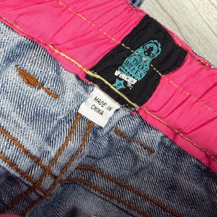 Two Belles Girls Cuffed Patchwork Jeans - Size 2Y — photo 5 of 7
