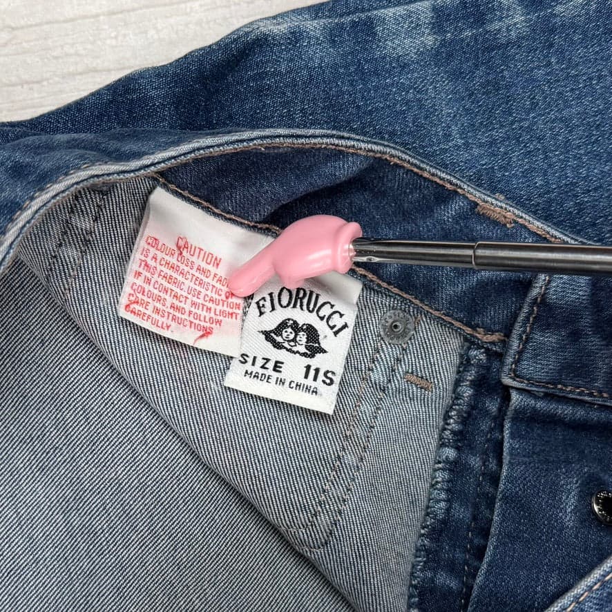 Fiorucci 90's Stretch Denim Cut Off Shorts- Size 11 — photo 4 of 6