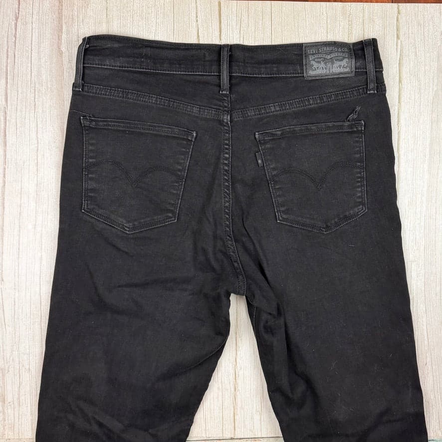 Levis 312 Shaping Slim Mid Rise Aged Black Jeans - Size 30" — photo 5 of 7