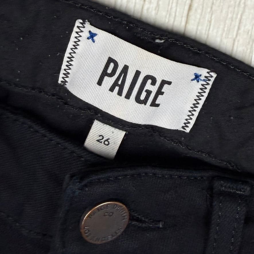 Paige Denim 'Hoxton Ultra Skinny' Black Jeans - Size 26 — photo 5 of 8