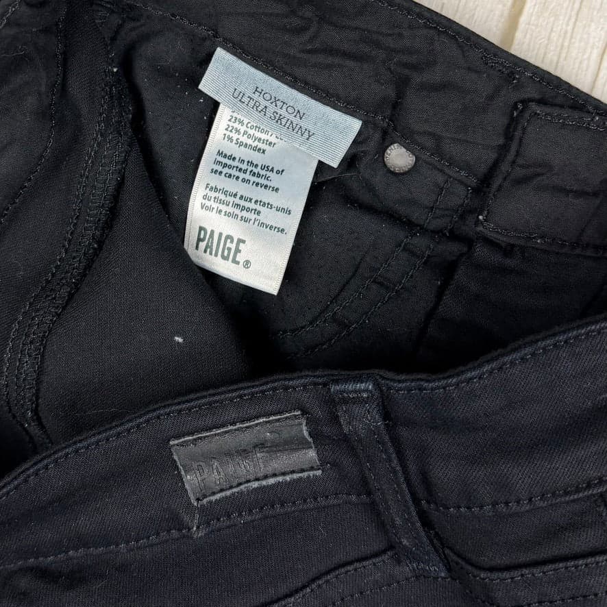Paige Denim 'Hoxton Ultra Skinny' Black Jeans - Size 26 — photo 6 of 8