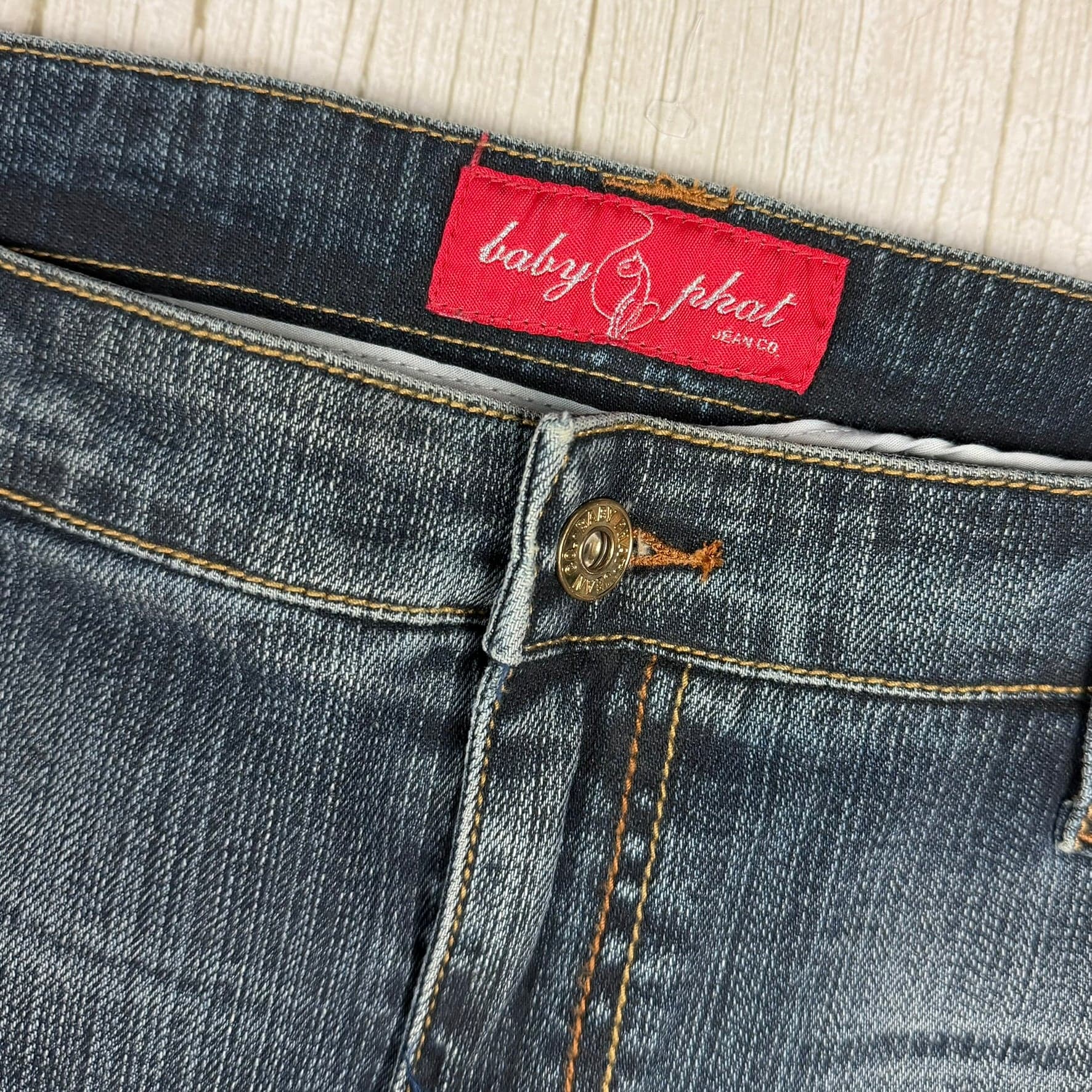 NEW- Baby Phat Y2K Denim Logo Pocket Skirt- US Size 24 or 26 + Plus — photo 4 of 6