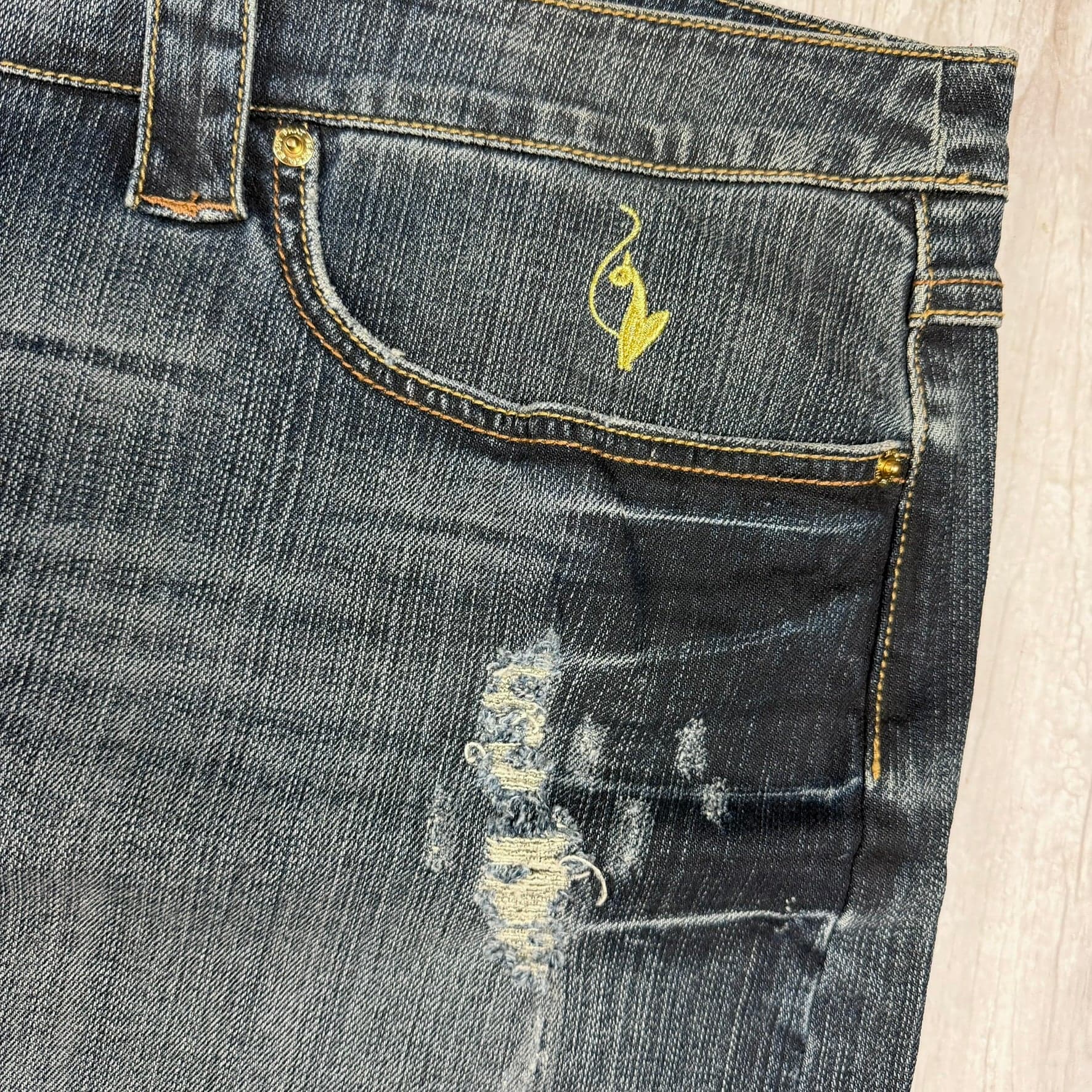 NEW- Baby Phat Y2K Denim Logo Pocket Skirt- US Size 24 or 26 + Plus — photo 5 of 6