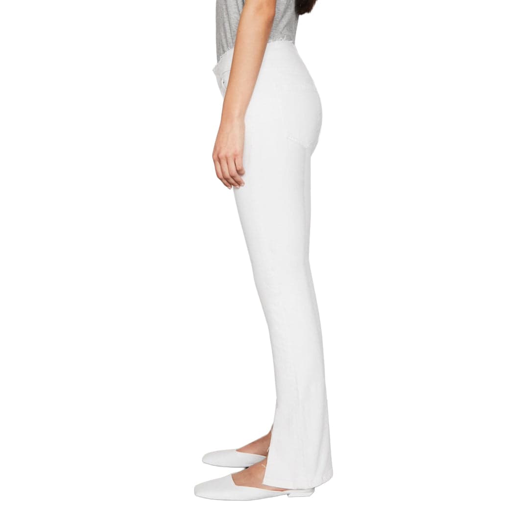 NWT- Frame Denim 'Cut Off Waist Mini Boot Slit' White Jeans RRP $495 -Size 25 — photo 2 of 4