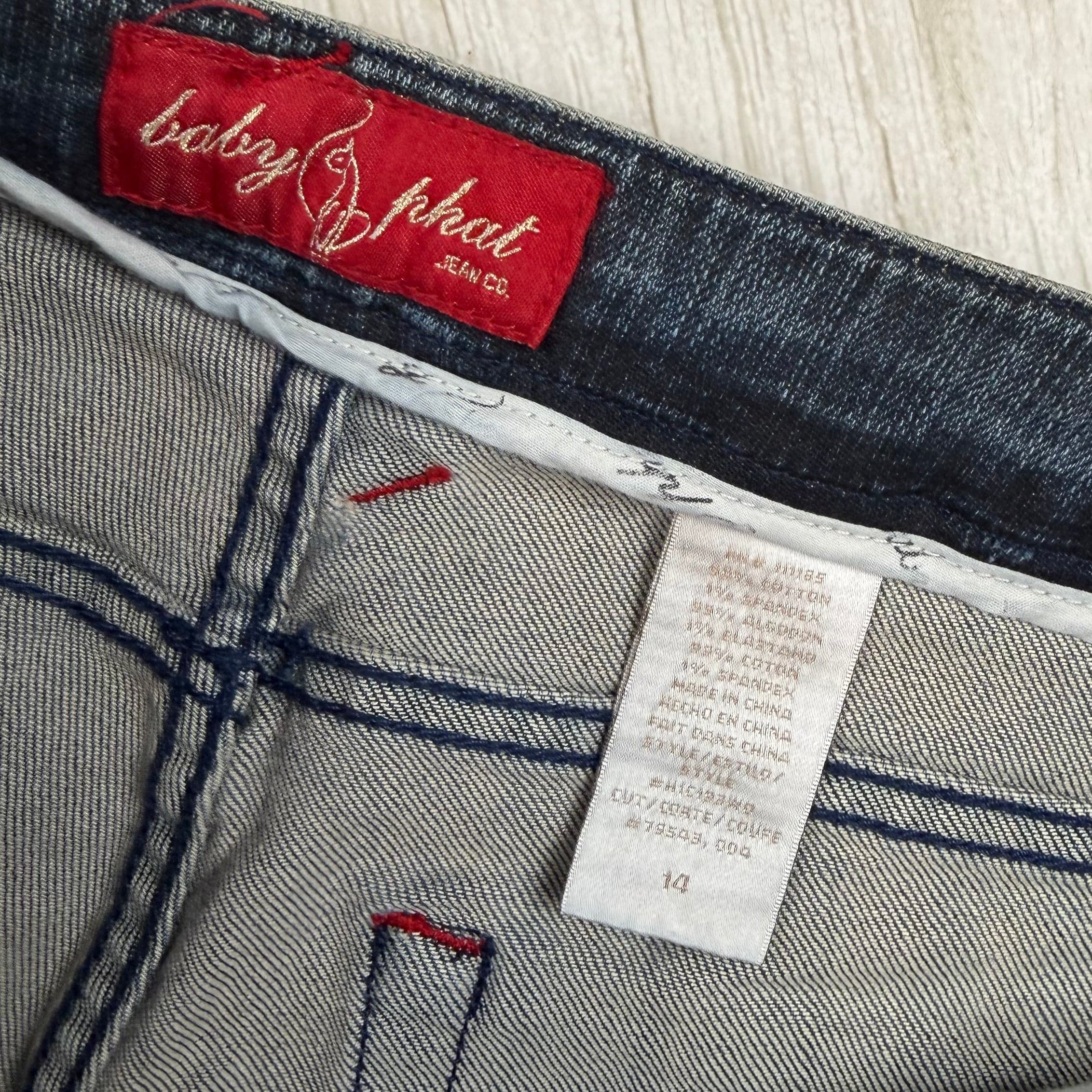 NEW- Baby Phat Cuffed Distressed Denim Capri- US Size 14 or 16/18 AU — photo 6 of 7