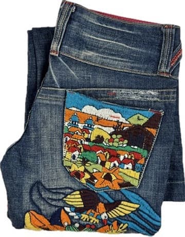Red Pepper Japan Y2K Embroidered Ladies Low Rise Boot Jeans - XS — photo 9 of 11