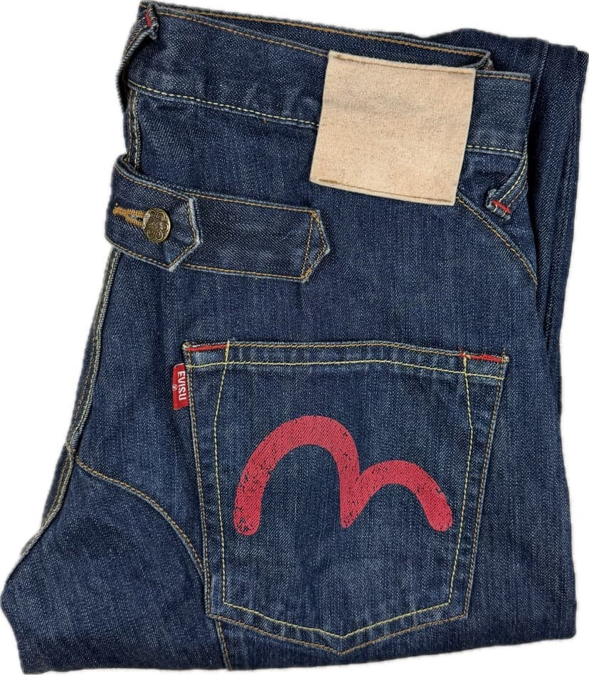 Evisu Japan Evisu Genes Cinch Back Logo Jeans - Size 30 — photo 1 of 9