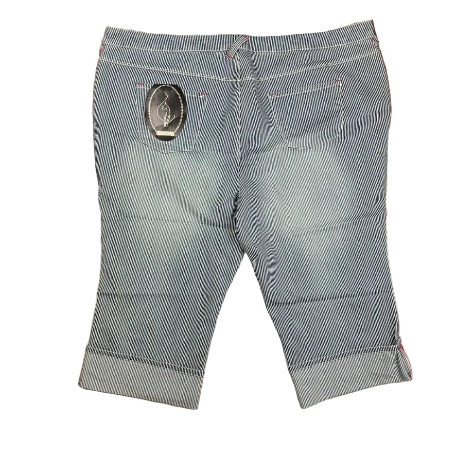 NWT- Baby Phat Engineer Stripe Denim Capri- US Plus Size 24 — photo 2 of 8