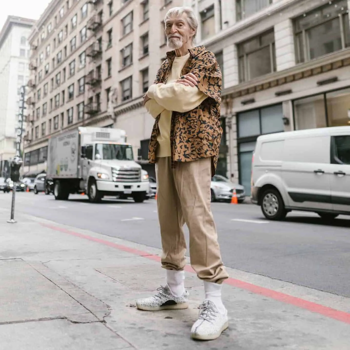 Eclectic Grandpa aesthetic — Curator-picked: elderly gentleman in patterned layers and traditional menswear, the platonic Eclectic Grandpa look.