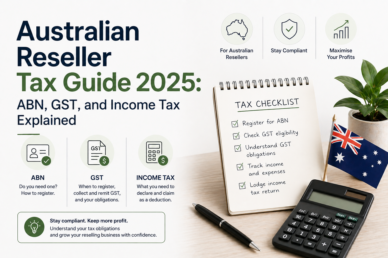Australian Reseller Tax Guide 2025: ABN, GST, and Income Tax Explained